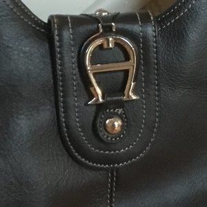 Vintage Etienne Aigner Black All Leather Bag